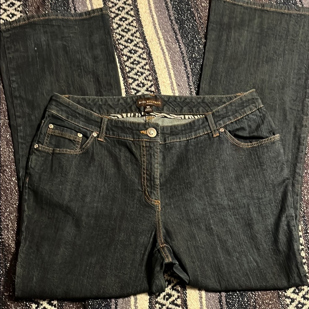 Dana Buchman Blue Flare Wide Leg Jeans